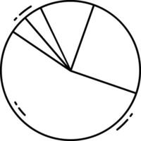 Pie chart with a pie chart and a pie chart vector