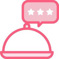 A cloche with a star on it and a speech bubble vector