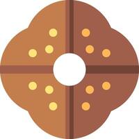 A brown cookie with dots on it vector