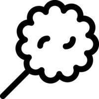 A black and white image of a lollipop vector