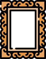 An ornate frame with a black border vector