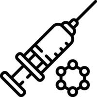 A syringe and a needle icon on a white background vector