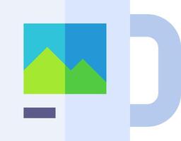 A coffee cup with a mountain on it vector