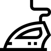 An iron is shown on a white background vector