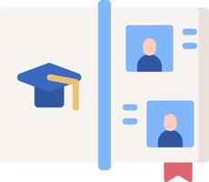 A book with a graduation cap and a person in a graduation cap vector