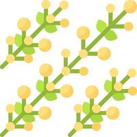 A bunch of yellow flowers on a branch vector