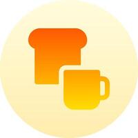 A coffee cup and toast icon on a white background vector