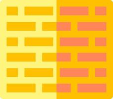 A yellow and orange brick wall with a square in the middle vector