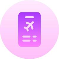 A pink and purple phone with an airplane on it vector