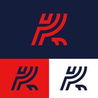 The combination of the letters K and Hero is suitable for companies that want to build an image as a leader in their field. vector