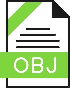 OBJ Icon Design vector