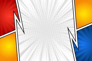 Empty colorful comic style frame abstract background vector