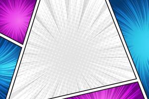 Empty comic pop art abstract frame background vector