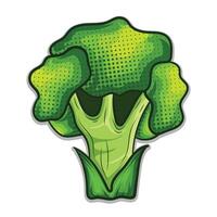 Broccoli green vegetable hand drawing illustration vector