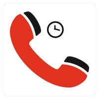 Call Time and calling icon concept vector