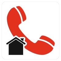 Home Call and calling icon concept vector