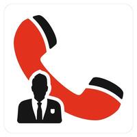 Call Owner and calling icon concept vector