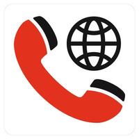 International Call and calling icon concept vector