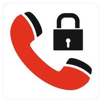 Call Protection and calling icon concept vector