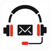 Customer Support and customer service icon concept vector
