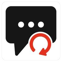 Refresh Message and update icon concept vector