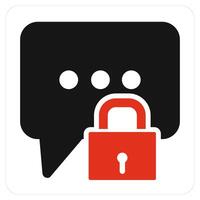 Message Protection and security icon concept vector