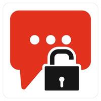 Message Protection and security icon concept vector
