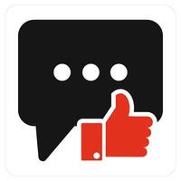 Like Message and like icon concept vector