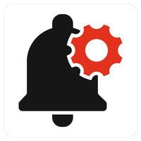 Notification Setting and notification icon concept vector