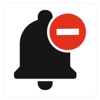 Wrong Notification and notification icon concept vector