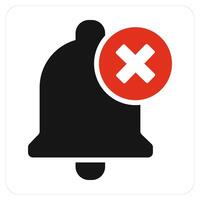 Wrong Notification and notification icon concept vector