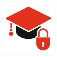 Education Security and study icon concept vector