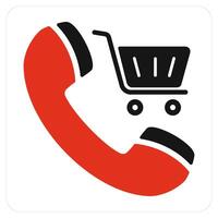 Shopping Call and calling icon concept vector