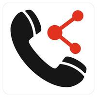 Share Call and calling icon concept vector