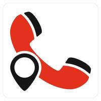 Call Location and calling icon concept vector