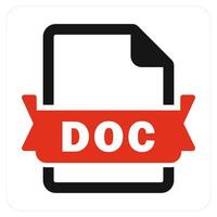 DOC File and record icon concept vector