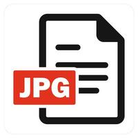 JPG File and interface icon concept vector