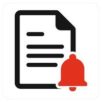 Page Notification and notice icon concept vector
