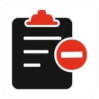 Remove Page and remove icon concept vector