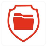 Folder Security and folder lock icon concept vector