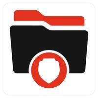Folder Security and folder lock icon concept vector
