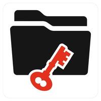 Folder Security and folder lock icon concept vector