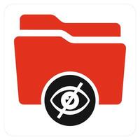 Invisible Folder and files icon concept vector