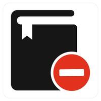 Remove Book and remove icon concept vector