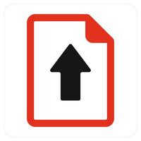 Upload Page and arrow icon concept vector