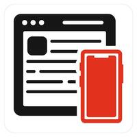 Responsive and mobile icon concept vector