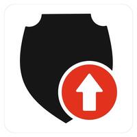 Upload Shield and shield icon concept vector