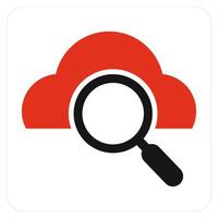 Search Cloud and data icon concept vector