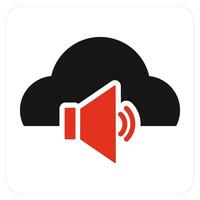 Cloud Volume and share icon concept vector