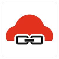 Link Cloud and database icon concept vector